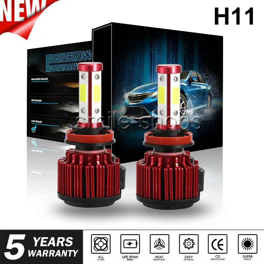 X6 COB LED Headlight Kit H11 1800W 6K Low Beam For Chevrolet Equinox 2010-2017