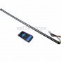 22" 10000K Blue Color 5050 LED 48-SMD Remote Knight Rider Strip Lights Grille