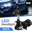 2x COB H4 HB2 9003 1620W 243000LM White LED Headlight Kit Hi/Lo Power Bulb 6000K