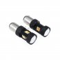 2pcs 1157 BAY15D Switchback 3030 16-SMD LED White Yellow Turn Signal Light Bulbs