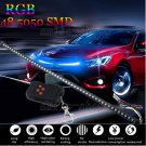 Waterproof 7 Color 22" 48 LED RGB Flash Car Strobe Knight Rider Kit Light Strip