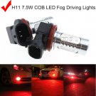 2pcs H11 H8 Red COB Projector Lens LED Bulbs Car Truck Fog Lights Driving Lamps