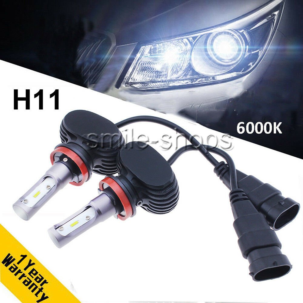 2x H11 H9 LED Headlight Kit Fit Honda Accord CR-V Civic Odyssey Pilot 2018 6000K