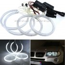 4 x For BMW E83 X3 E46ti Compact CCFL Angel Eye Halo Rings 105mmx2+131mmx2 White