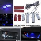 Car Decorative Inner Door Bowl Wrists Handle Blue Armrest Light Ambient Lamps
