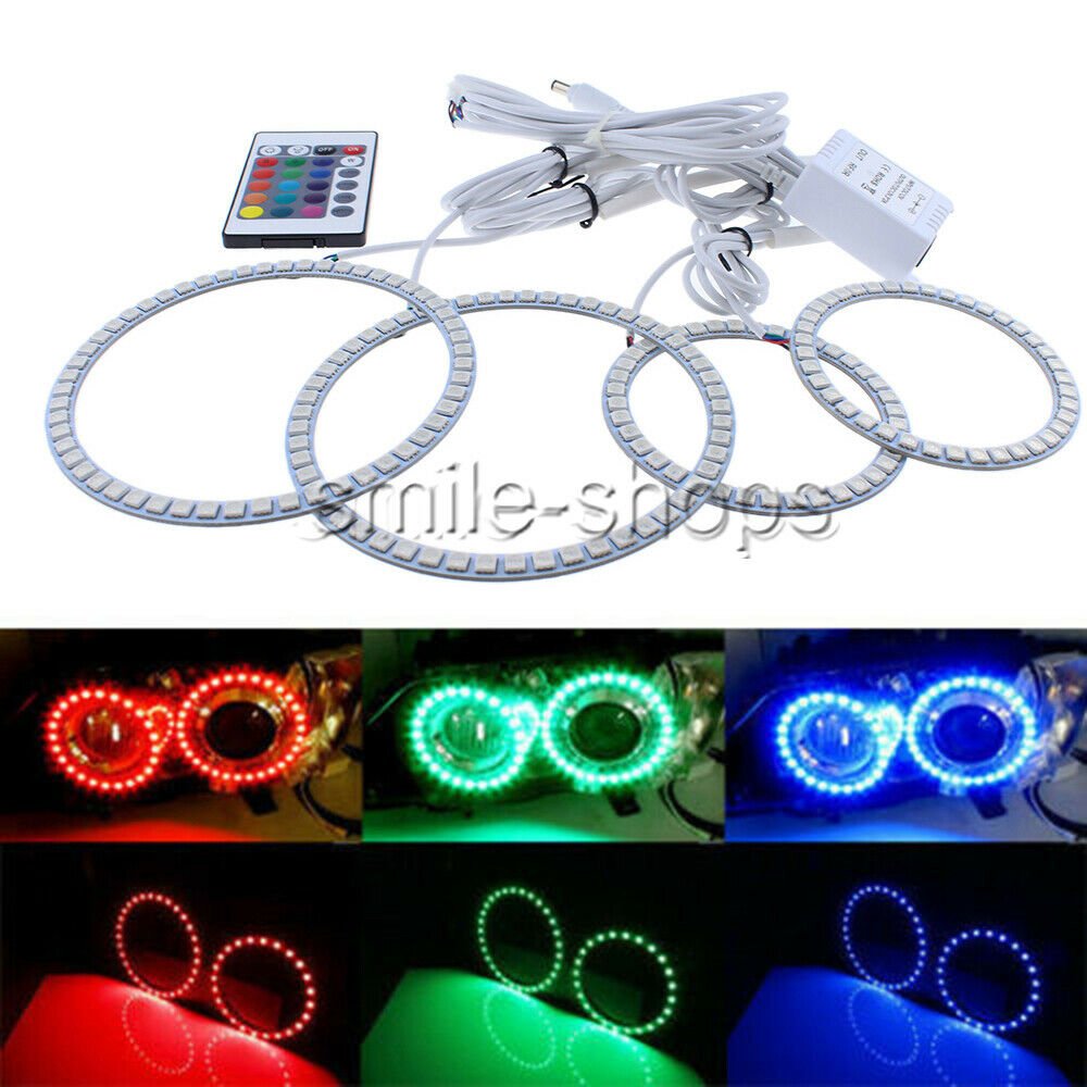 Headlight RGB Multi-Color LED Angel Eyes Kit For BMW E90/E91 LCI 3 Series Sedan