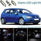 13pcs White Interior LED Light Package Kit Deal For Volkswagen Golf GTI 99-05