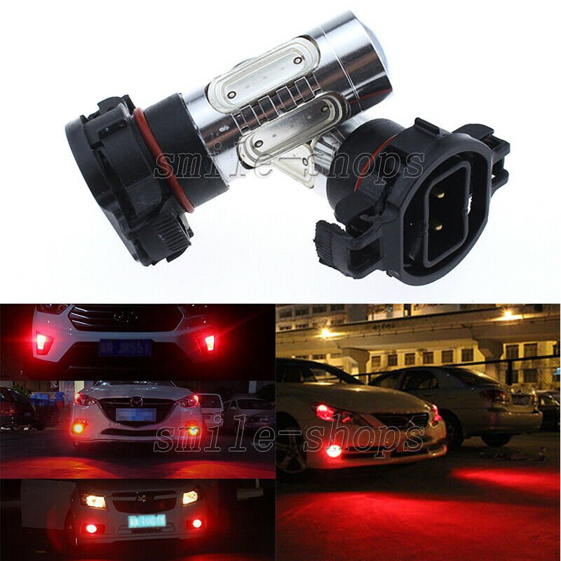 2pcs Red 5202 High Power LED Bulb For Car Driving Fog Lamp Daytime Running Light