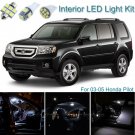 18pcs Premium White Interior LED Light Package Kit Deal For Honda Pilot 03-05