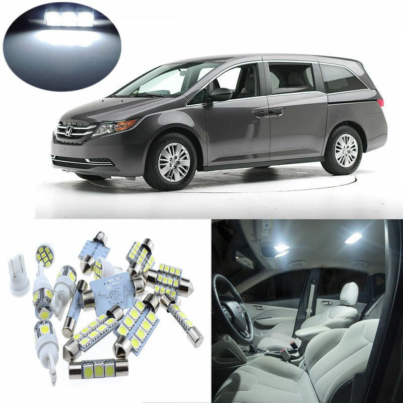 18pcs White LED lights interior package kit for 2011-2016 Honda Odyssey #