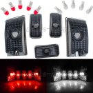 10x Smoke Roof Cab Marker Cover + T10 White Red Ceramic Bulb for 03-09 Hummer H2