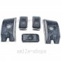 10x Smoke Roof Cab Marker Cover + T10 White Red Ceramic Bulb for 03-09 Hummer H2