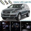 16pcs Xenon White Interior LED Light Package Kit Deal For Audi Q7 2007-2009