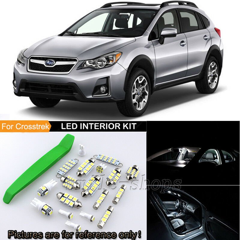 10Pcs 6K White Interior LED Light Package Kit For 13-17 Subaru Crosstrek + Tool