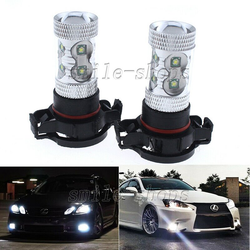 2pcs 50W 5202 6000K Super White Cree LED Fog Light Driving Daytime Running Light