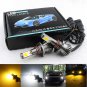 2pcs Switchback Dual Color Amber & White 9005 HB3 Fog Driving Light Bulbs DRL