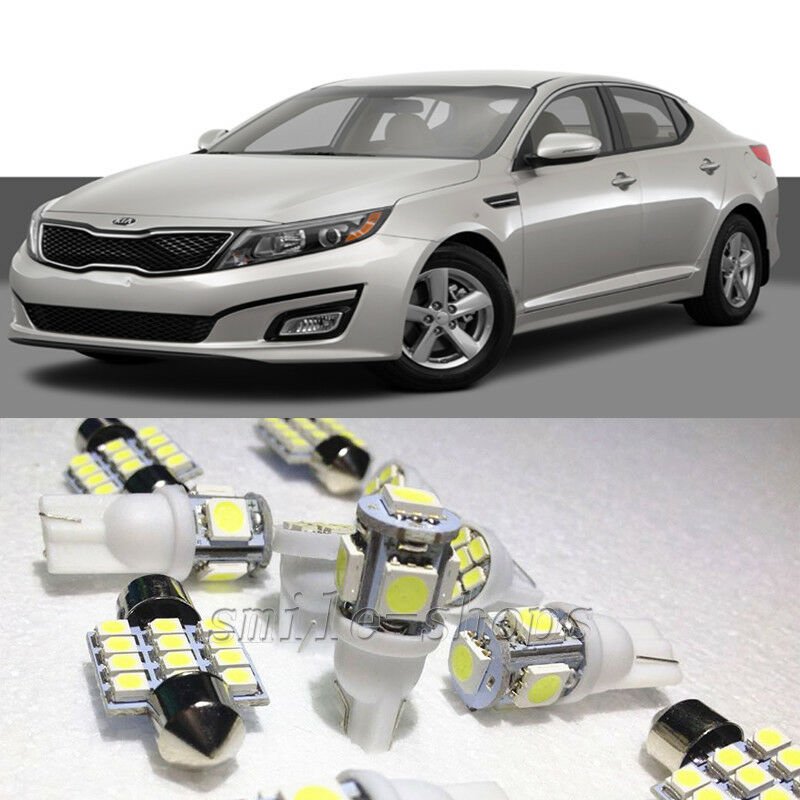 12&Atilde;�Xenon White LED Interior Light Package Kit for Kia Optima 2011-2015