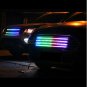 24" 7 Color RGB LED Knight Rider Strip Light Under Hood Behind Grille For VW