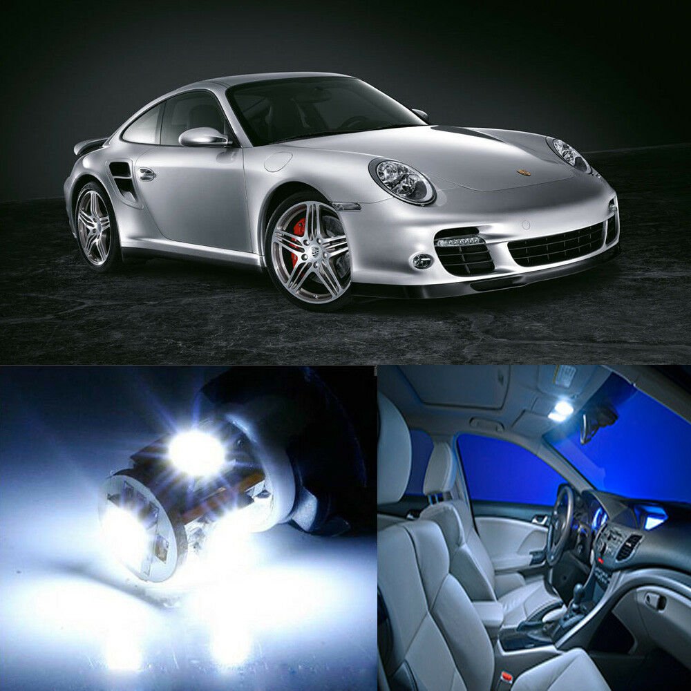 15&Atilde;� White LED Interior Lights Kit Error Free + License for Porsche 911 997 05-11