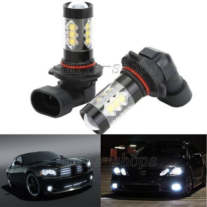 2pcs White 9005 HB3 16SMD LED High Power Fog Driving Light Replacement Bulbs
