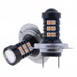 2X H7 30SMD 3030 Purple Pink LED For Car Fog Driving Light Truck Bulbs DRL Lamp