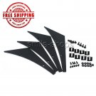 Universal Car Front Bumper Air Knife Body Kits Lip Splitter Fins Spoiler Black