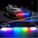 7 Color 56CM 48 SMD RGB Scanner Flash Car Strobe Knight Rider Kit Light Strip