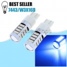 High Power 7443 7440 W21-5W LED 92SMD 4014 Blue Daytime Running Light Bulb Lamp