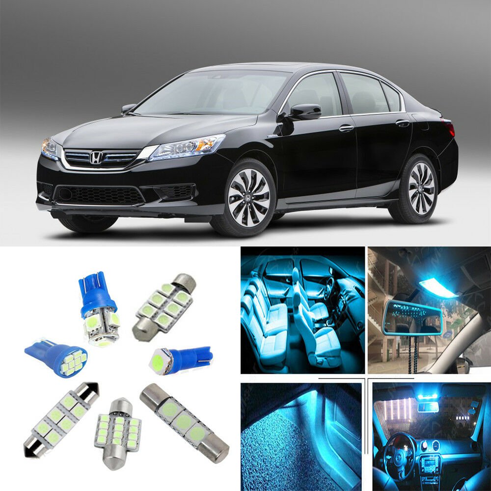 16&Atilde;�ICE Blue LED Interior Light Package Kit for Honda Accord 2013-2015 #