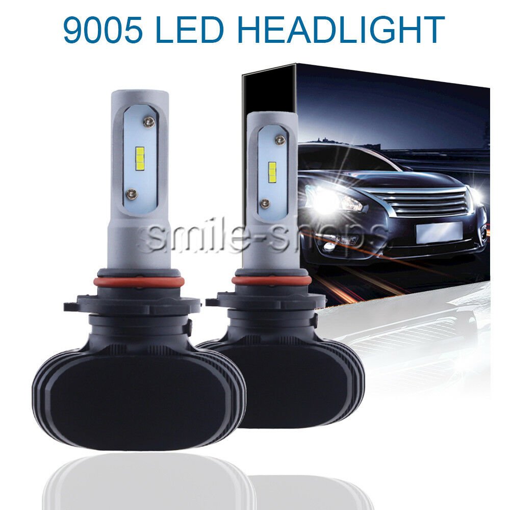 C6 Series 9005 HB3 LED Headlight Bulbs For Honda Pilot 06-18 High Beam 50W White