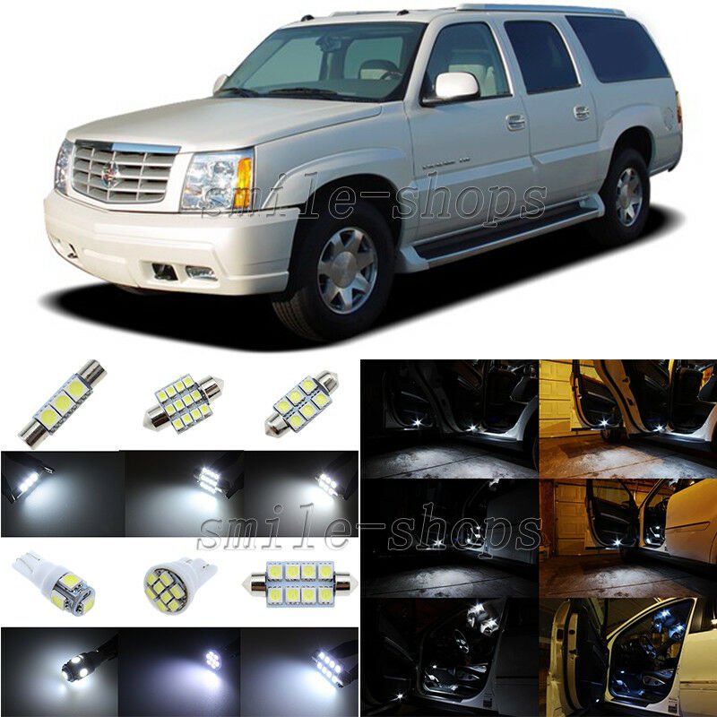 16pcs White Interior LED Lights Package Fit for 2002-2006 Cadillac Escalade SUV
