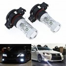 2pcs HID White 5202 5201 50W Cree LED Projector Lens Bulbs for Car Fog Lights
