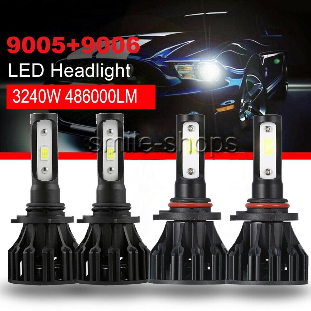 9006 9005 High/Low Beam COB LED Headlight For Honda Accord 09-12 Civic 2004-2015