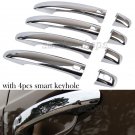 Set Chrome Door Handle Catch Cover Cap Trim Molding For 08-11 A4 B8 S4 09-13 Q5