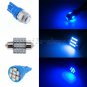 11pcs Bright Blue Interior LED Light for T10 & 31MM Map Dome + License Plate