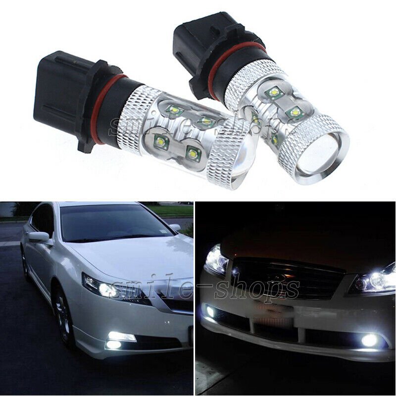 2pcs High Power 50W White P13W LED Bulbs For Chevy Camaro Fog Lamp Driving Light