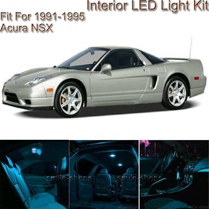 20pcs Ice Blue Interior LED Light Package Kit For 1991 1992 1993-1995 Acura NSX