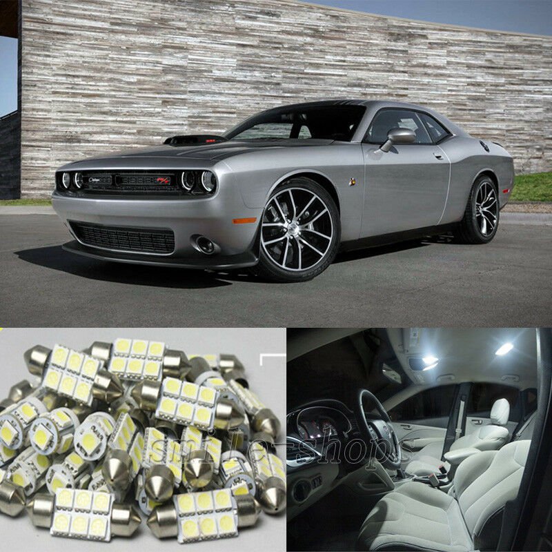15&Atilde;�Xenon White LED Interior Light Package Kit for Dodge Challenger 2008-2015
