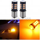 2pcs Amber Yellow 1156 7506 Car Turn Signal Lights Indicator P21W BA15S LED Bulb