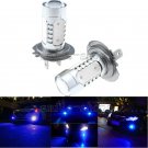 2pcs Blue 10000K H7 11W High Power COB LED Light Car Fog Driving Bulbs Lamp