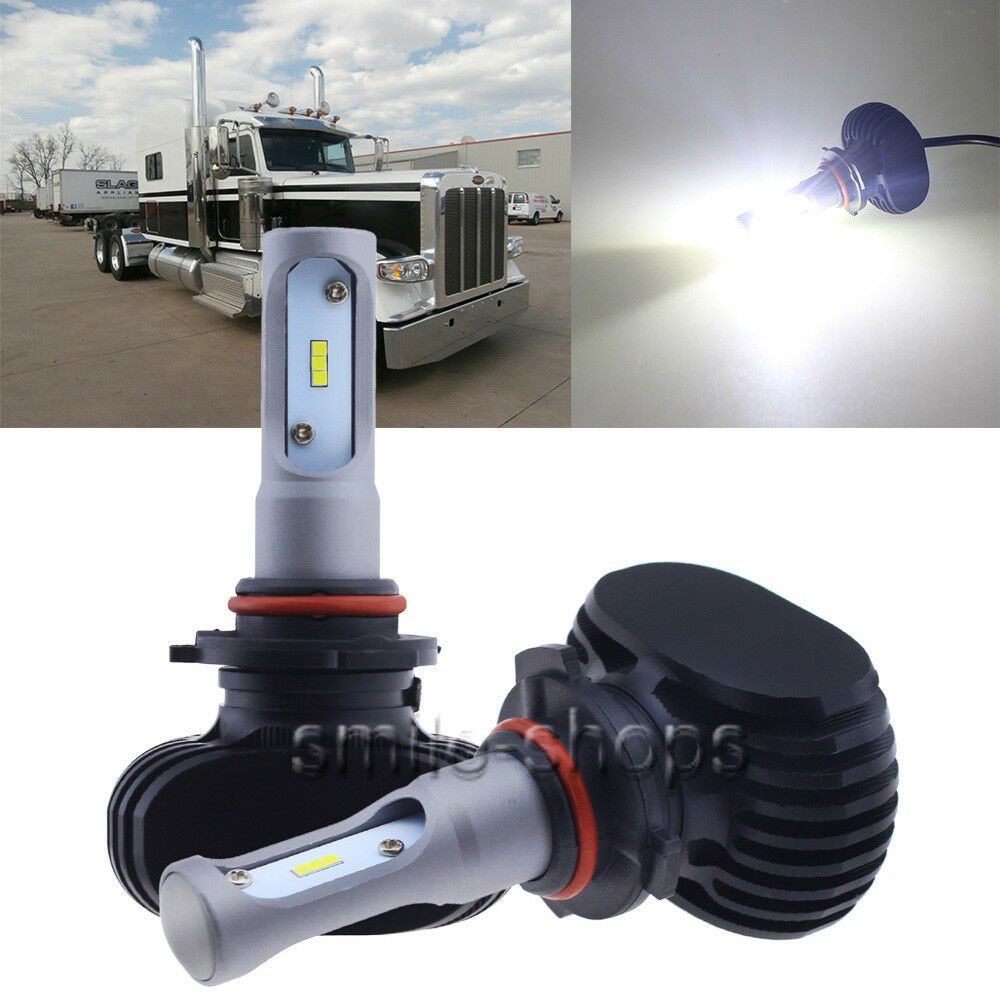 9005 50W CSP LED High Beam HID Xenon Headlight Upgrade Kit For Peterbilt 388 389