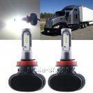 H11 50W LED Headlight Conversion Kit Bulbs For Kenworth T660 T600 Bright White