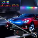 22" 7-Color RGB LED Knight Rider Scanner Lighting Strip Kit w/ Remote Control