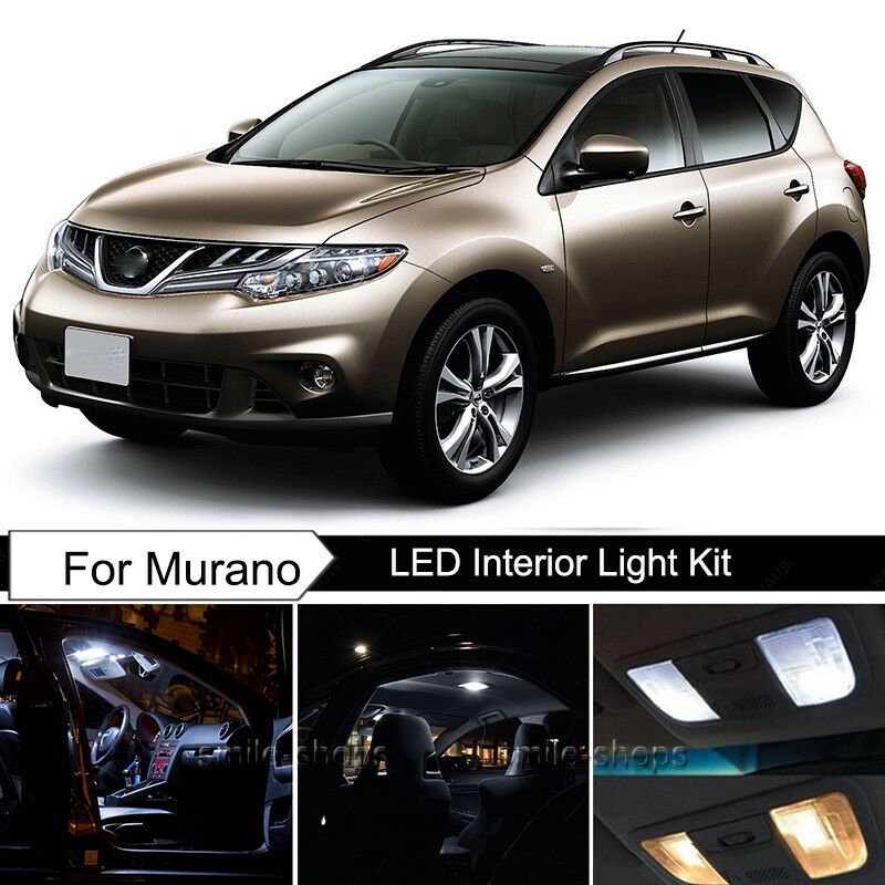15pcs Xenon White Interior LED Light Package Kit Deal For Nissan Murano 03-08