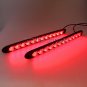 Universal Car DRL Flowing 12LED Strip Headlight Arrow Turn Signal Light RedAmber
