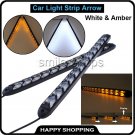 Dual Color LED Knight Rider Strip Light Headlight Arrow Flasher DRL Turn Signal