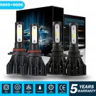 3240W Combo COB LED Headlight Kit High & Low Beam 9005+9006 6000K White 2 Pairs