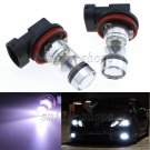 2pcs H11 6000K White 100W High Power Cree LED Fog Light Driving Light Bulbs DRL