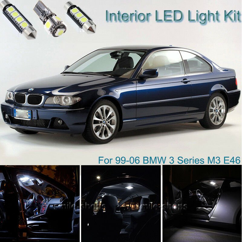 16pcs Xenon White Interior LED Light Package Deal For BMW 3 Series M3 E46 99-06