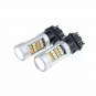 2x 42-2835-SMD 3157 Switchback LED Bulbs For Daytime Running/Turn Signal Lights